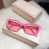 Vintage Cat Eye Sunglasses UV400 Y2K Women Retro Punk Anti-UV Sun Shade Glasses  New Trendy Irregular Small Frame Sunglasses