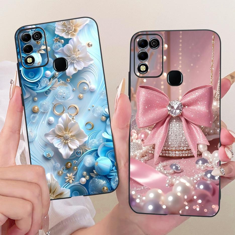 For Infinix Hot 11 Play Case Stylish Butterfly Tree Painted Cover Soft TPU Phone Case For Infinix Hot 10 Play X688C X688B Fundas