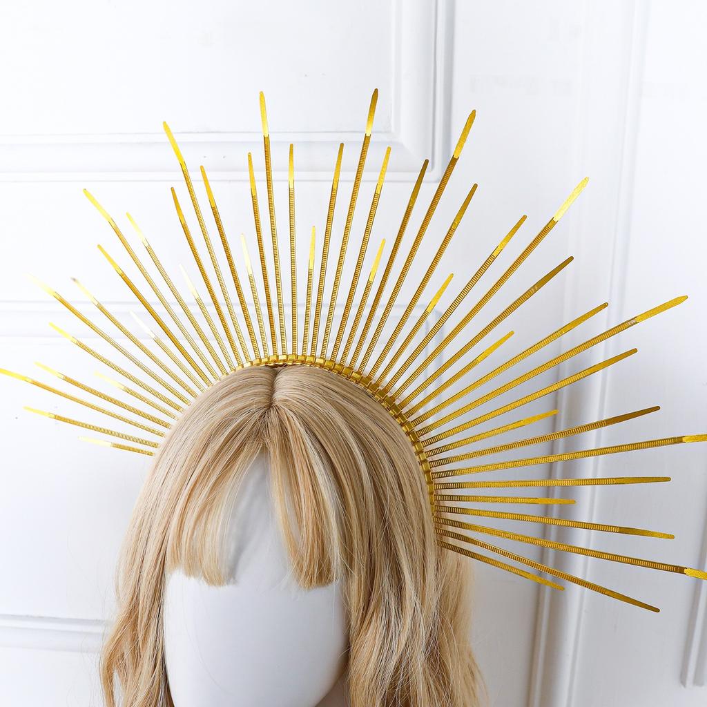 Sun Crown, Rising Sun , Gothic Hairband, Holiday Handcrafted Headwear, Clothing Accessories.