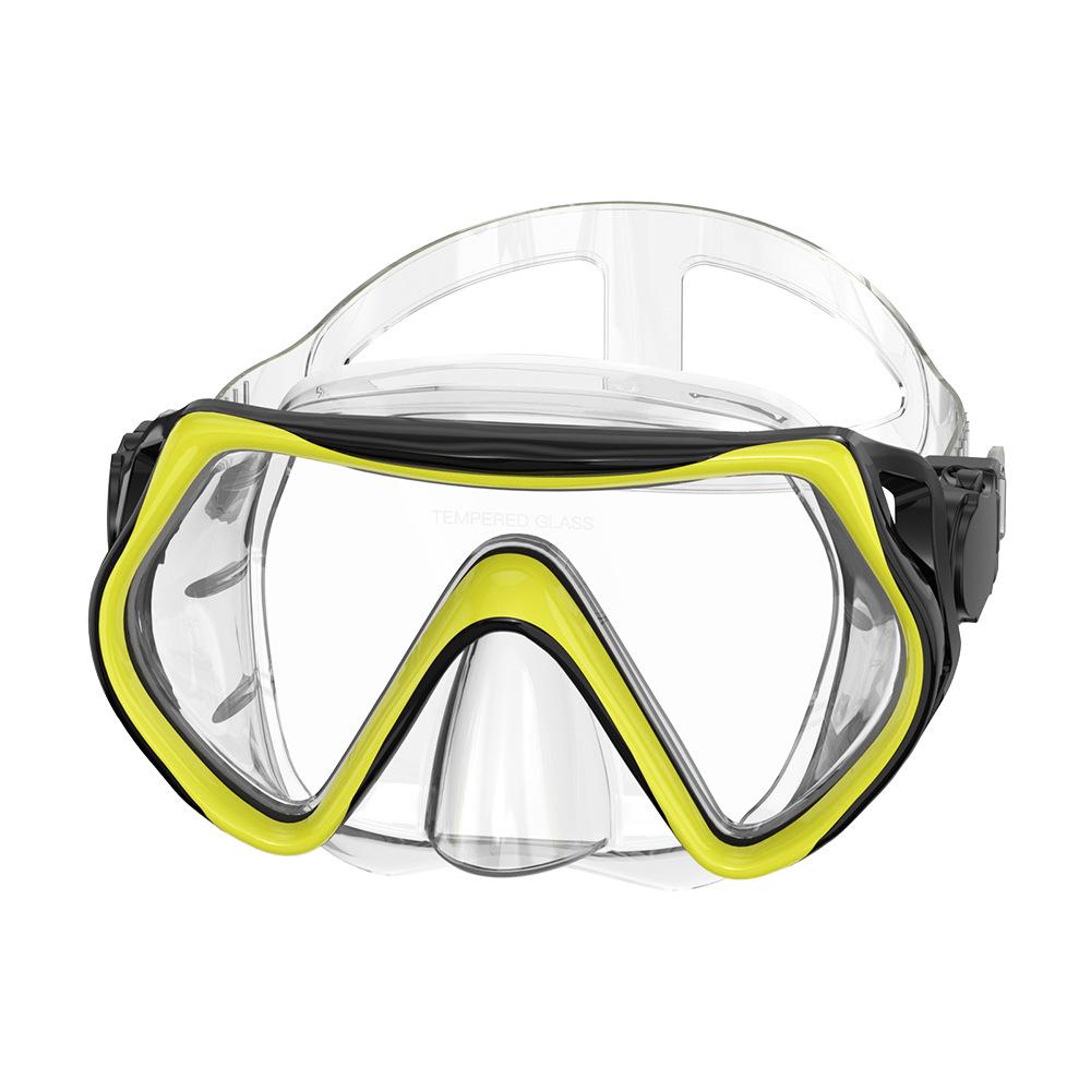 Unisex Large-Frame Diving Mask - Fashionable, HD, Anti-leak, Waterproof Snorkeling Gear