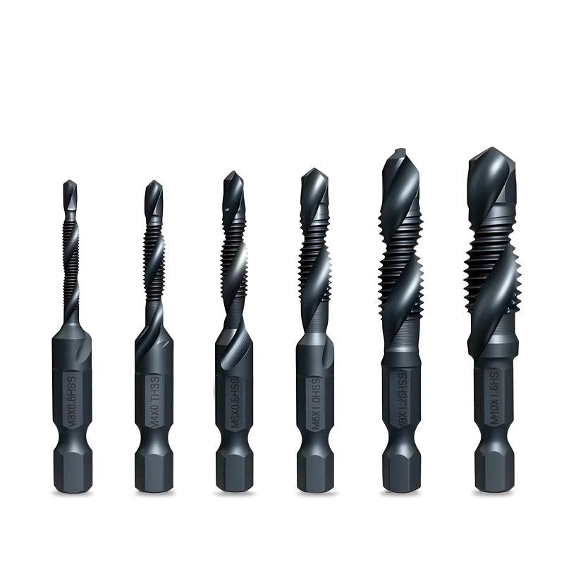 Yunbei Titanium-Plated High-Speed Steel Hex Shank Spiral Tap Drill