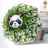 1pc Panda Bamboo Automatic Folding Umbrella - 8-Rib Compact Travel Umbrella Durable & Portable for Outdoor Use, Perfect Gift032