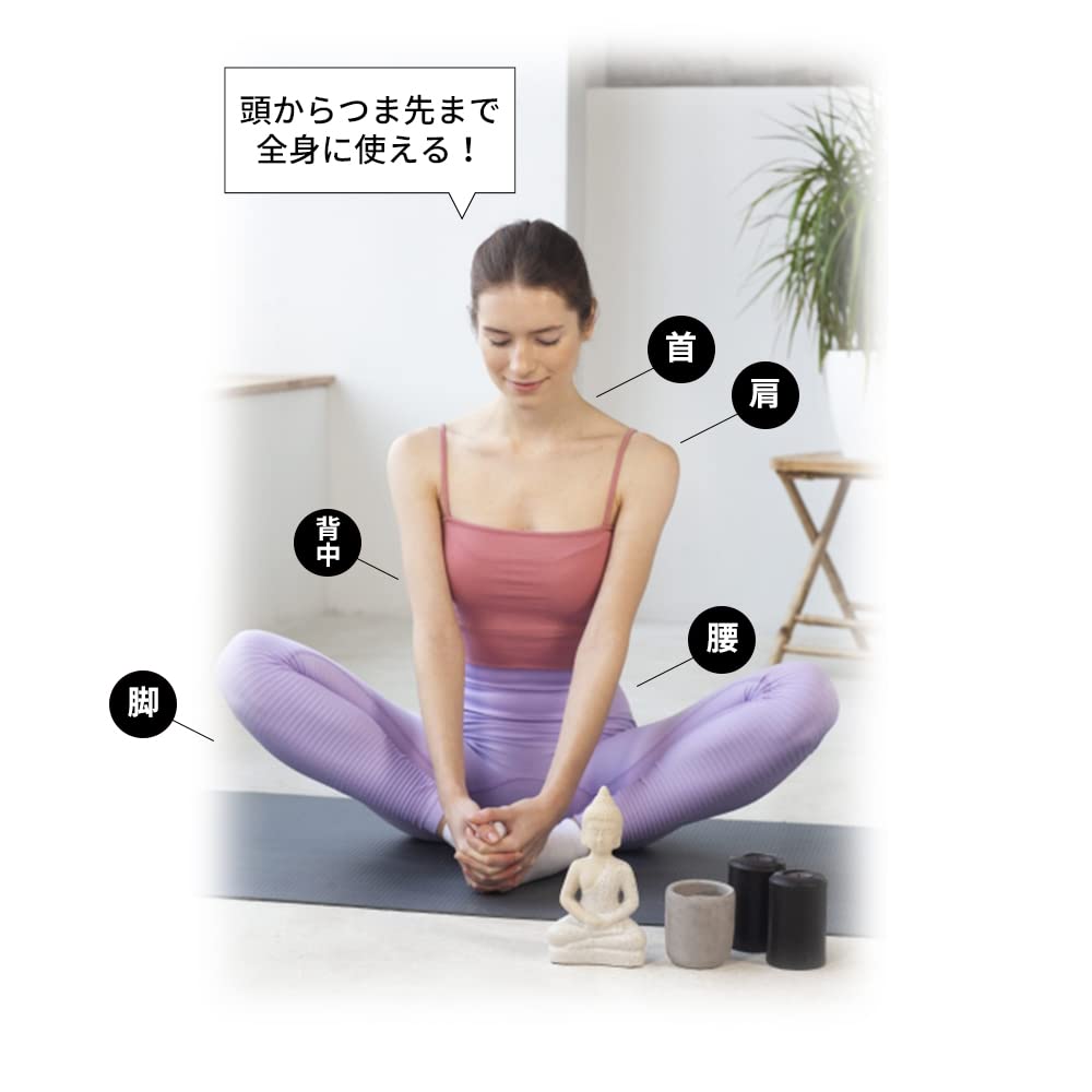 GetFit Faszienrolle (Set aus 2, Groß und Klein) für Myofasziale Entspannung, Muskelentspannung, Dehnung, Yoga und Massage (Marmor Rosa)