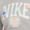Nike Sports Lifestyle Series Round Neck Letter Print Long Sleeve T-Shirt Kids Tops Gray DR9629-063