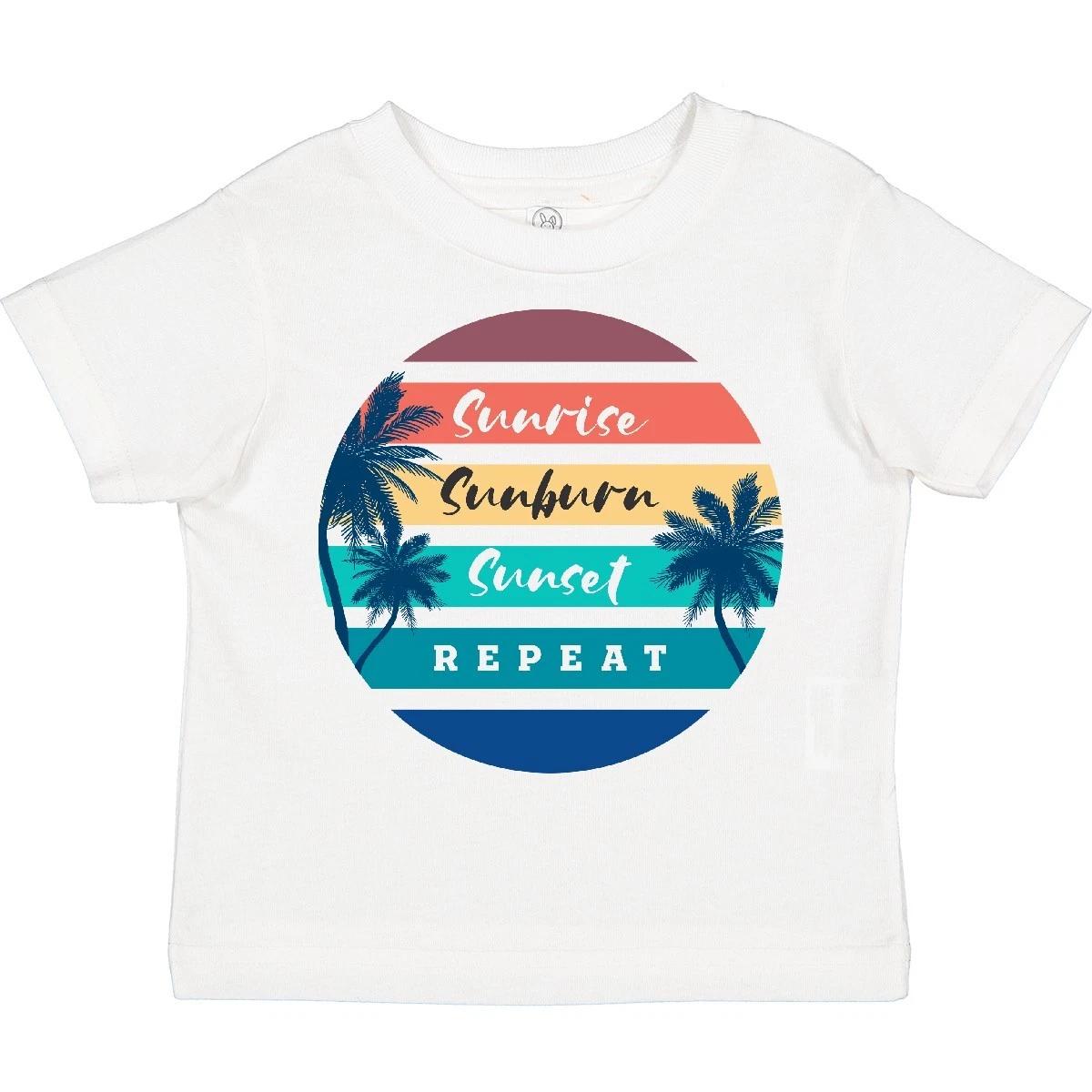 Inktastic Summer Sunrise Sunburn Sunset Repeat Toddler T-Shirt Fun Beach Family 100