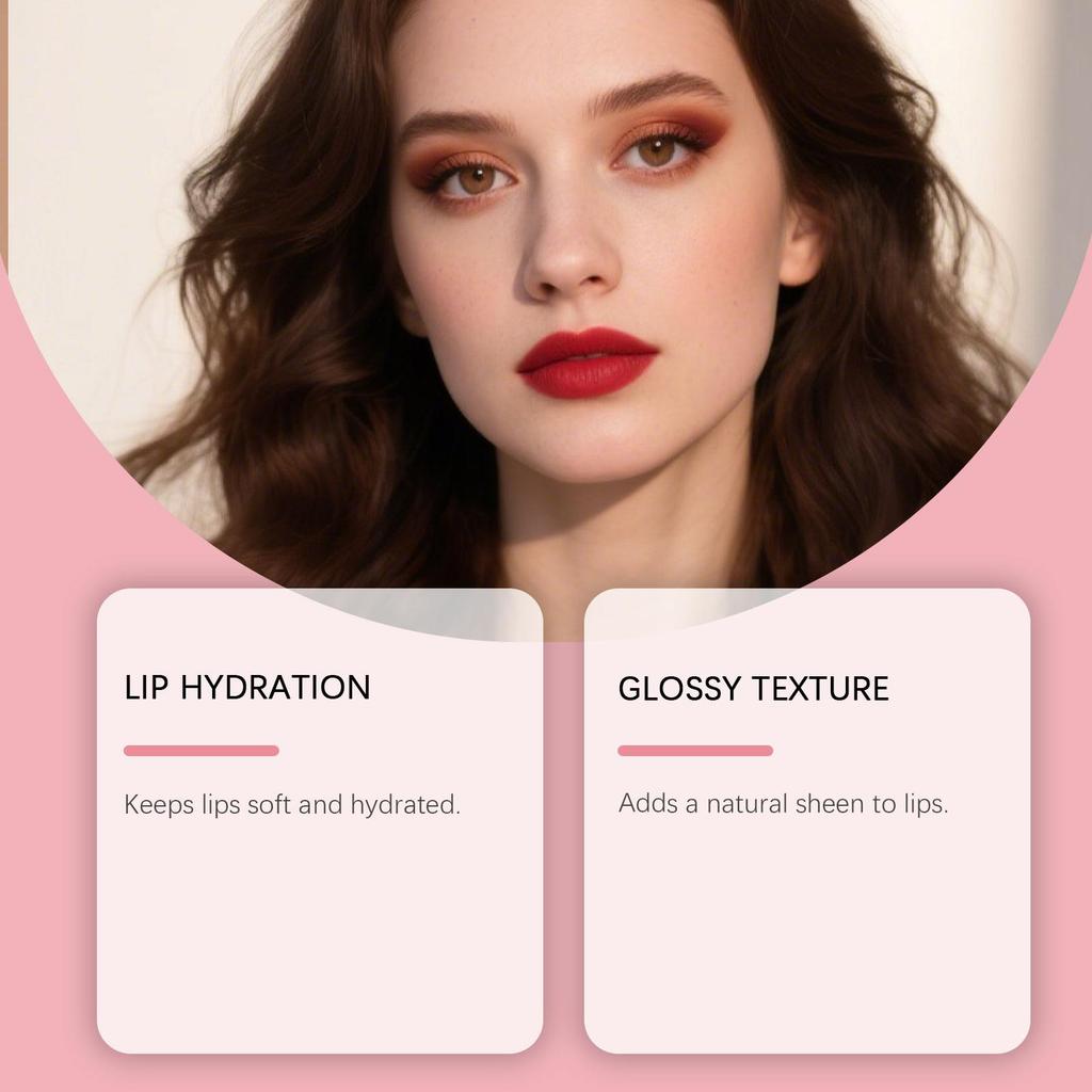 OUHOE Gloss à Lèvres Hydratant Hydratant Nourrissant Brillant Léger Maquillage Quotidien pour les Lèvres Huile à Lèvres