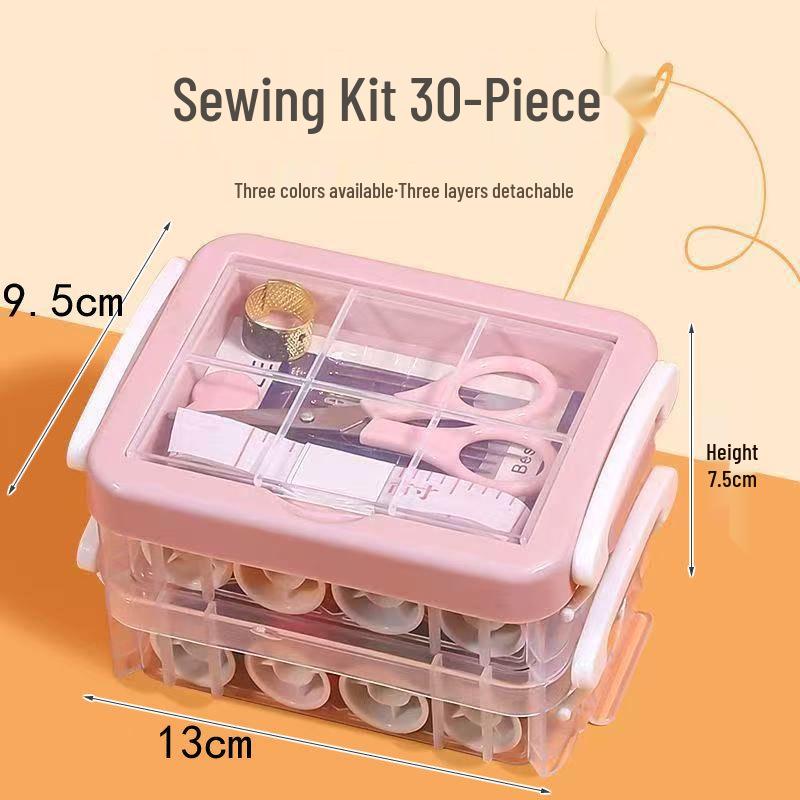 Portable Needle and Thread Set for Home and College: Compact Handbag for Hand Sewing, Mending, and Organizing