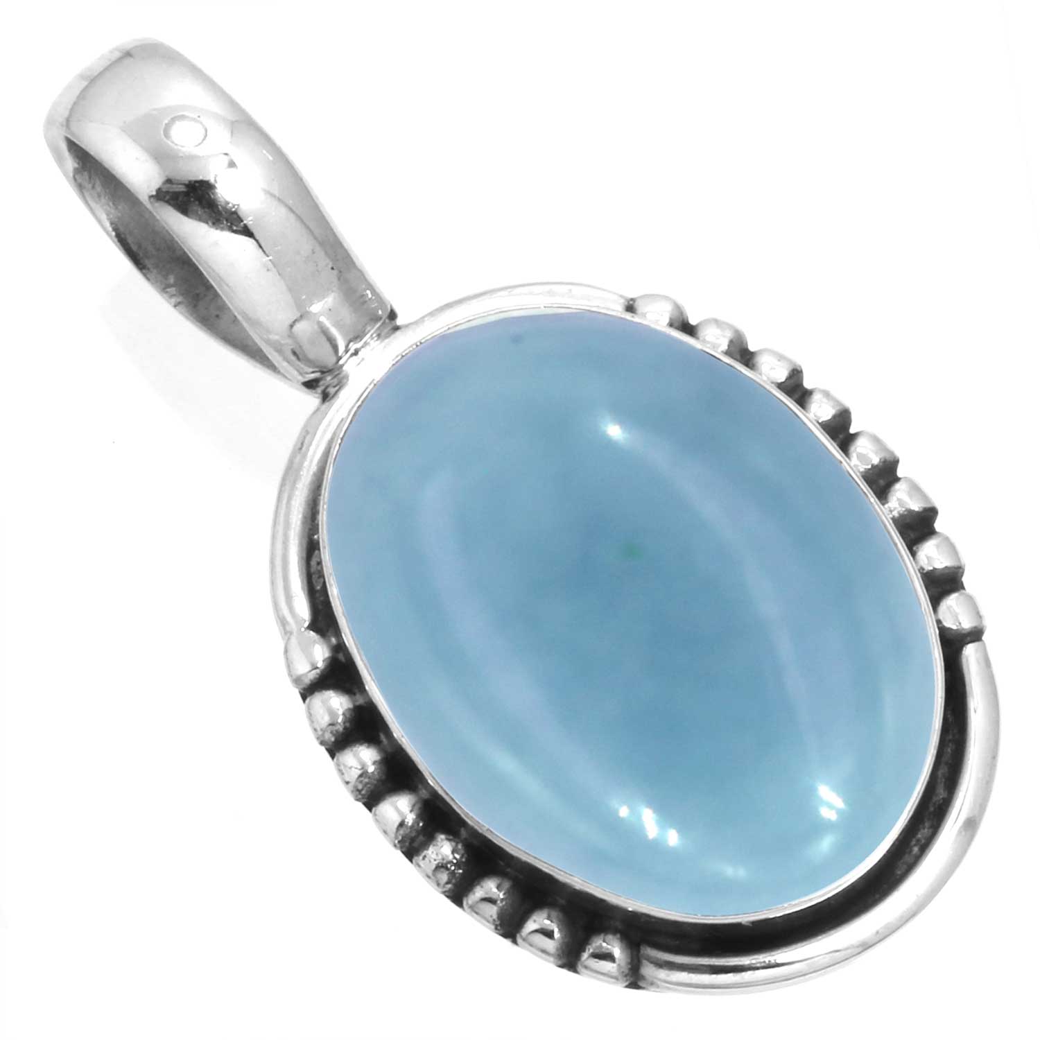 Подвеска из стерлингового серебра 925 пробы, женская бижутерия с драгоценными камнями, свадебный подарок, амазонит, ангелит, голубой опал, ботсванский агат, мохаве, лазурит, хризоколла