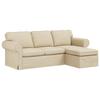 Cream Sofa 215 X 138 X 80 Cm Fabric