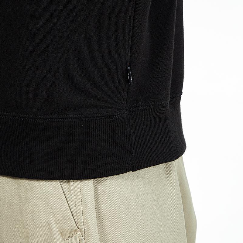 Puma Solid Color Logo Sport Crew Neck Sweatshirt Men Tops Black 846409-01