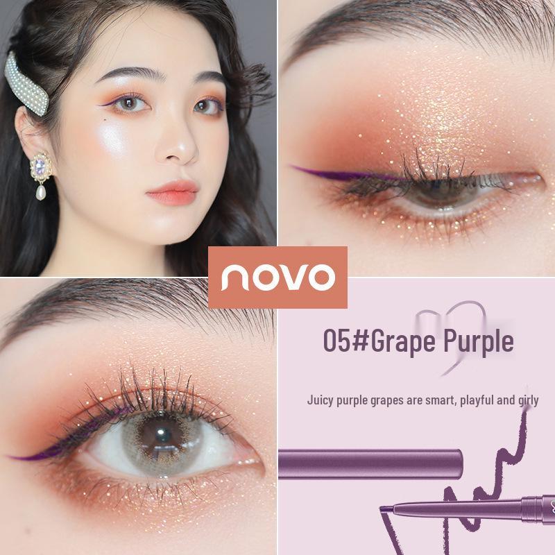 Novo Waterproof Sweatproof Long-Lasting Eyeliner - No Smudge, Ultra-Fine Tip for Students & Beginners, Ideal for Inner Corner Highlighting