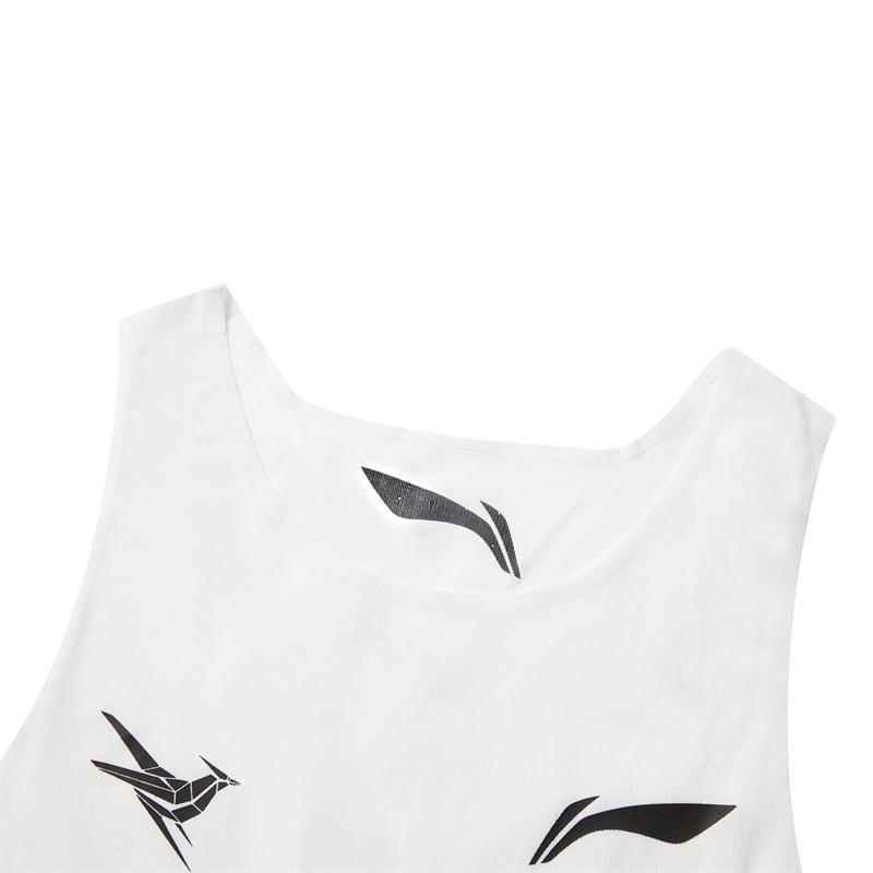 Li Ning Tank Tops Men's Standard White Thin Straight Fit AAYV123-10