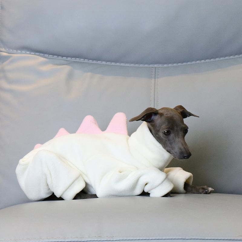 Haustierkleidung Hund Kleiner Greyhound Herbst Winter Polar Warm Rollkragenmantel Entzückendes Dinosaurierkostüm für Kleine Mittlere Große Hunde