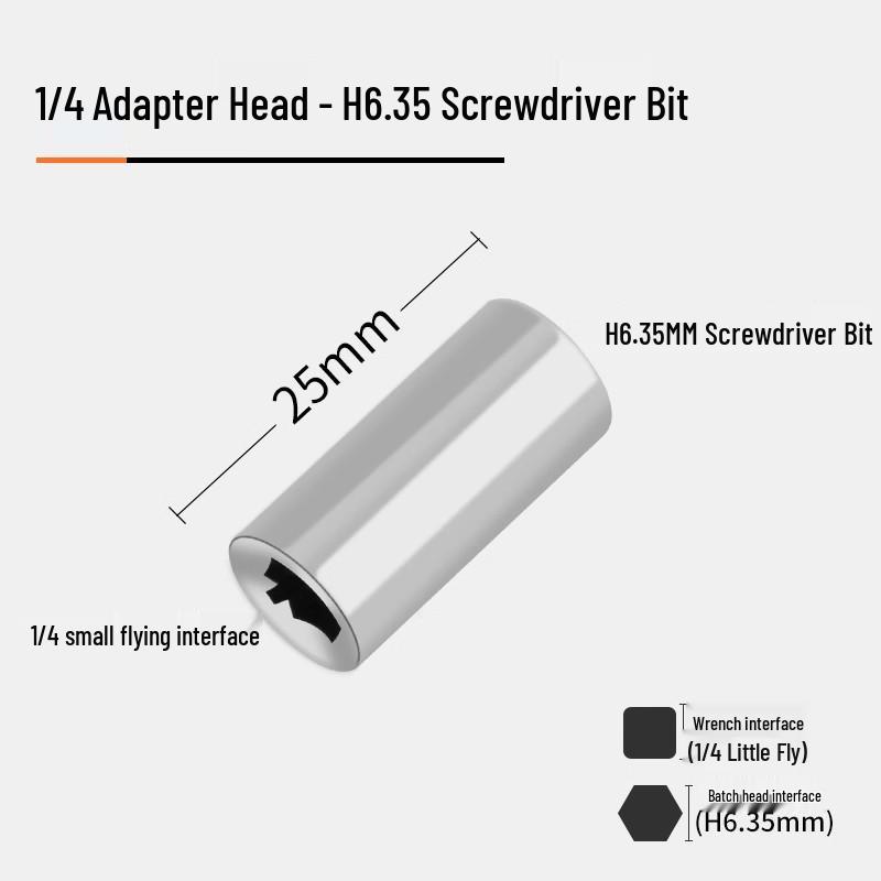 

1/2 to 1/4 Square to Hex Socket Adapter Converter