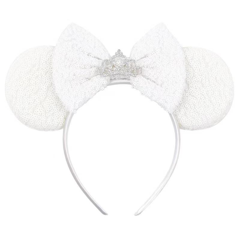 Newest Mouse Ears Headband Kid Adult Festival Party Sequins HairBow Hairband Women Girl Hair Accessories Gift