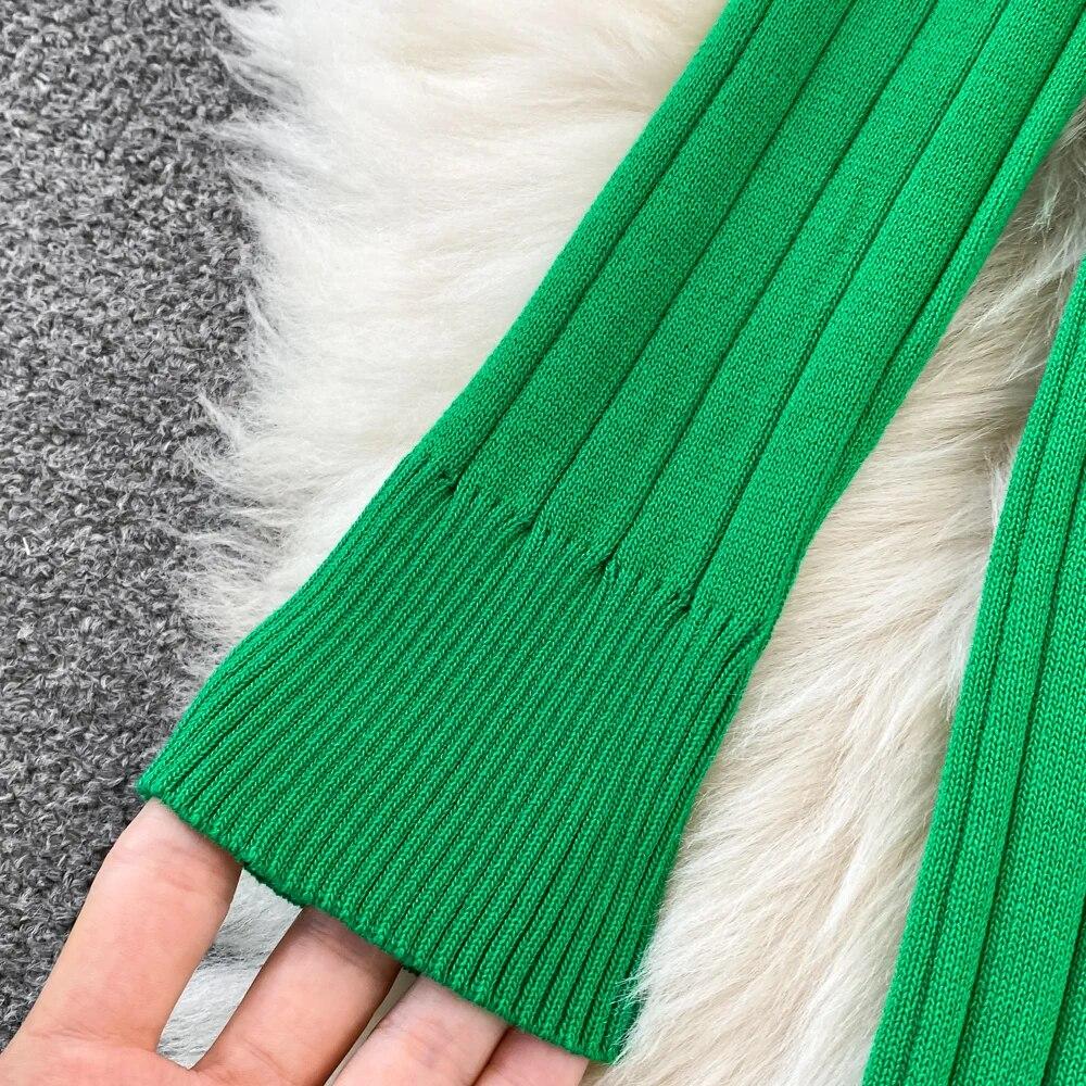 Heißer Rollkragen Sexy Wrap Hüften Gestrickte Kleider Frauen Kleid 2023 Herbst Winter Langarm Bodycon Pullover Kleid mit Gürtel Langarm Wrap Vestidos