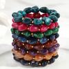 New Acrylic Heart Beaded Elastic Bracelet for Women Trendy Multicolor Resin Love Handmade Bracelets Valentine's Day Jewelry Gift