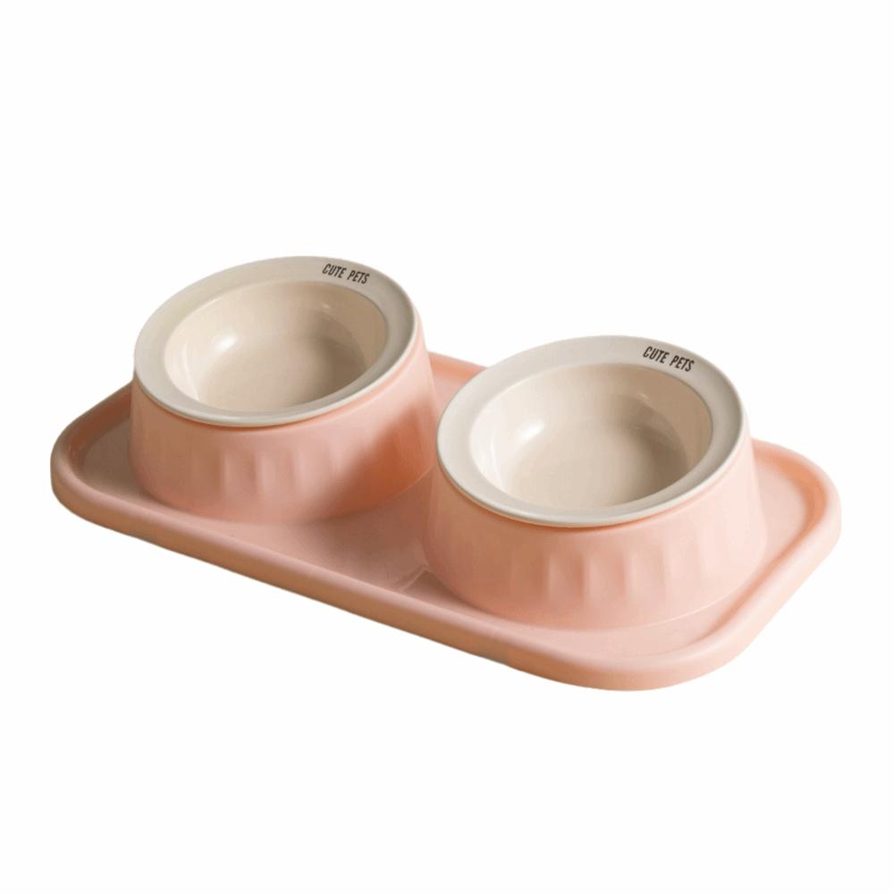Non-Slip Double Pet Feeding Bowl Set Ceramic Pet Feeding Bowl Double Pet Bowl  Outdoor