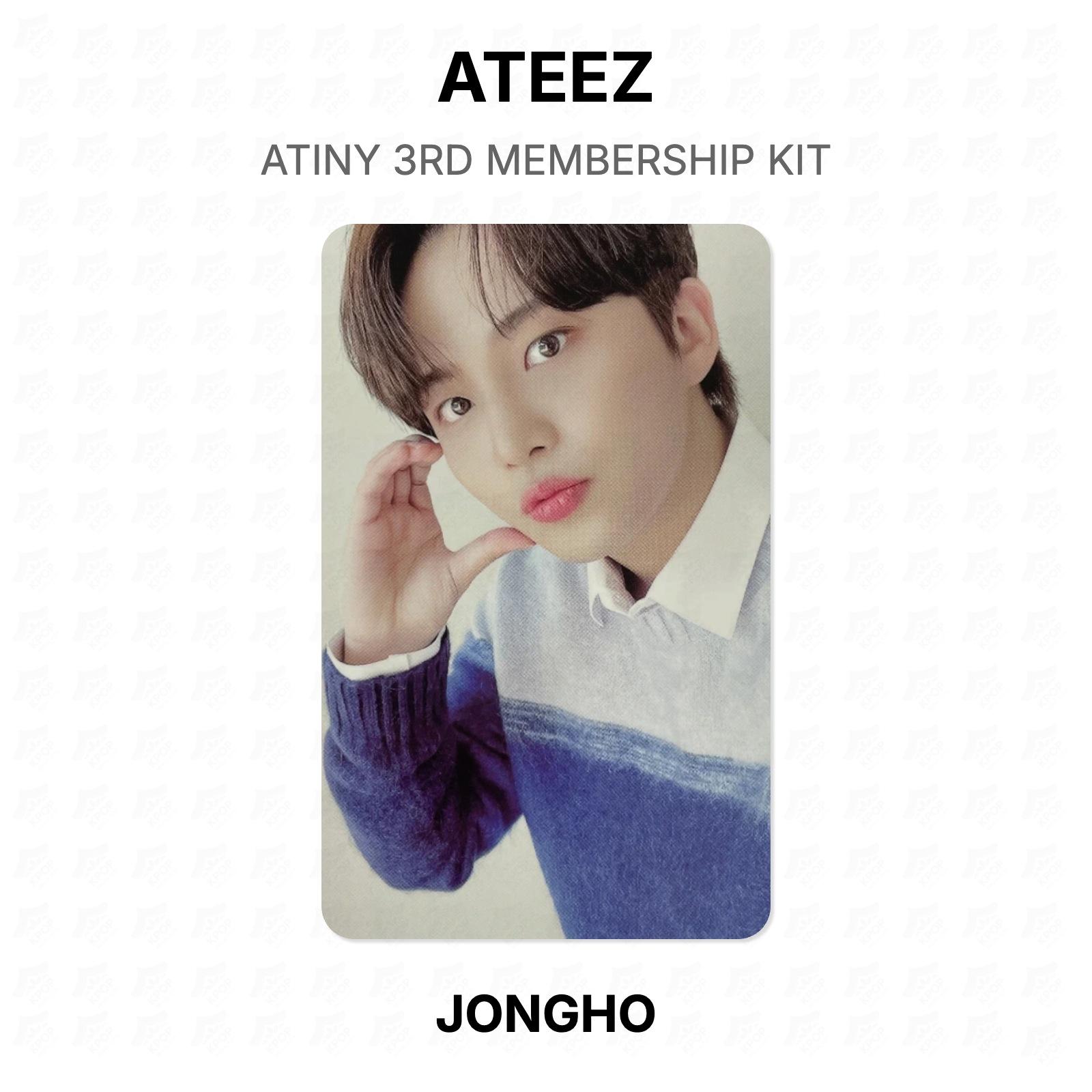 ATEEZ ATINY 3RD MEMBERSHIP KIT Official Photocard JONGHO