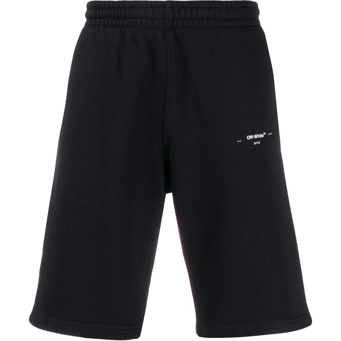 

Off-White Повседневные шорты с логотипом, мужские брюки, черные OMCI006R20D250171001 S