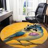 1pc Bird Flower Office Round Area Rug, Indoor Mat Suitable ForOffice, Under Office Chairs Bedroom Living Room Home Decor, Room Deco  D086
