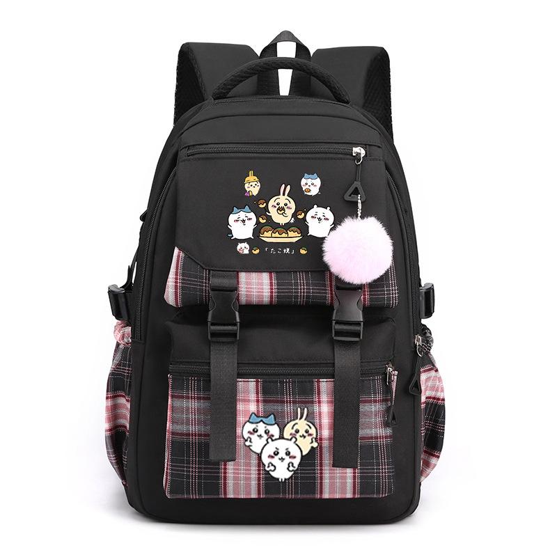 Jiikawa Wow School Bag New Chiikawa Girls Backpack for Primary and Secondary School Students Cute College Style Backpack