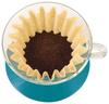 Kalita Coffee Wave Series Glass Dripper 185 (Serves 2-4), Peppermint Green #05069