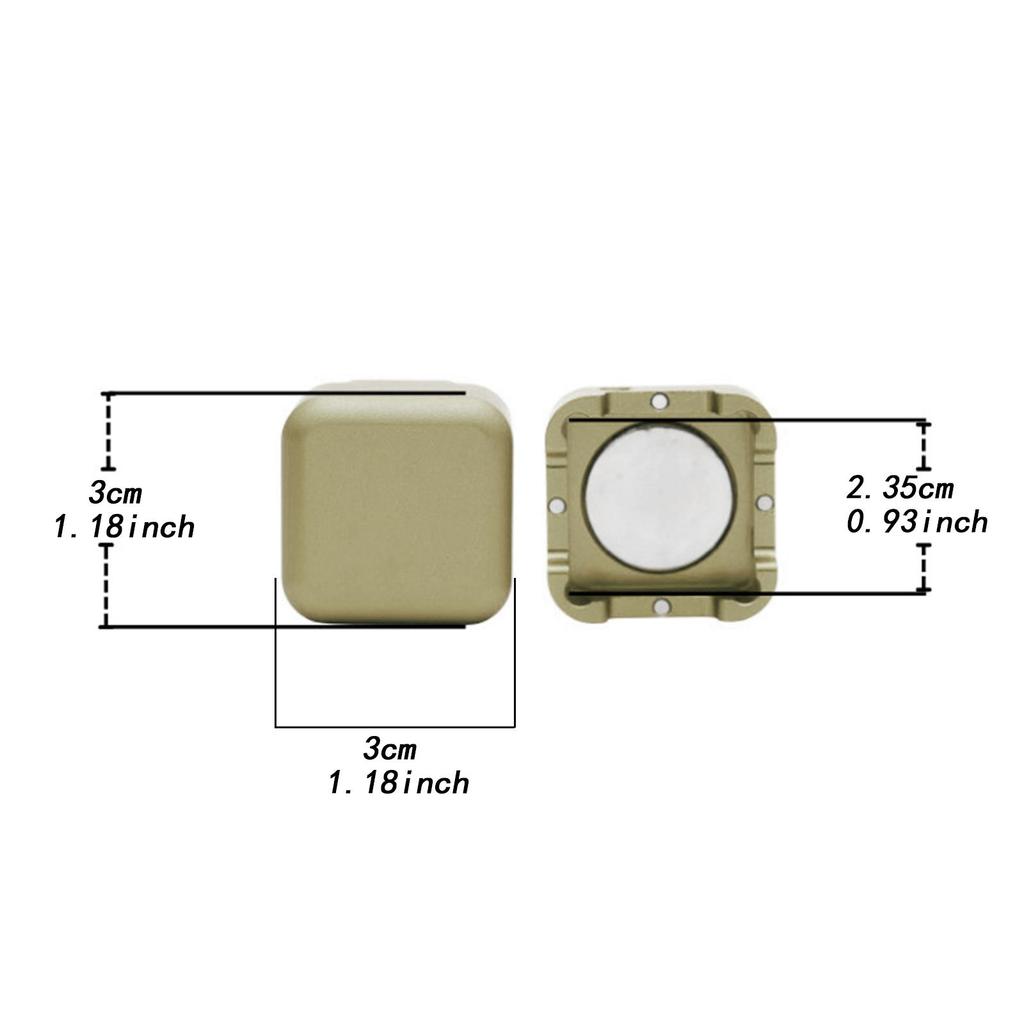 Pool Chalk Holder Square Small Aluminum Alloy Portable Billiard Chalk Carry Case Storage Box Container Billiards Accessories