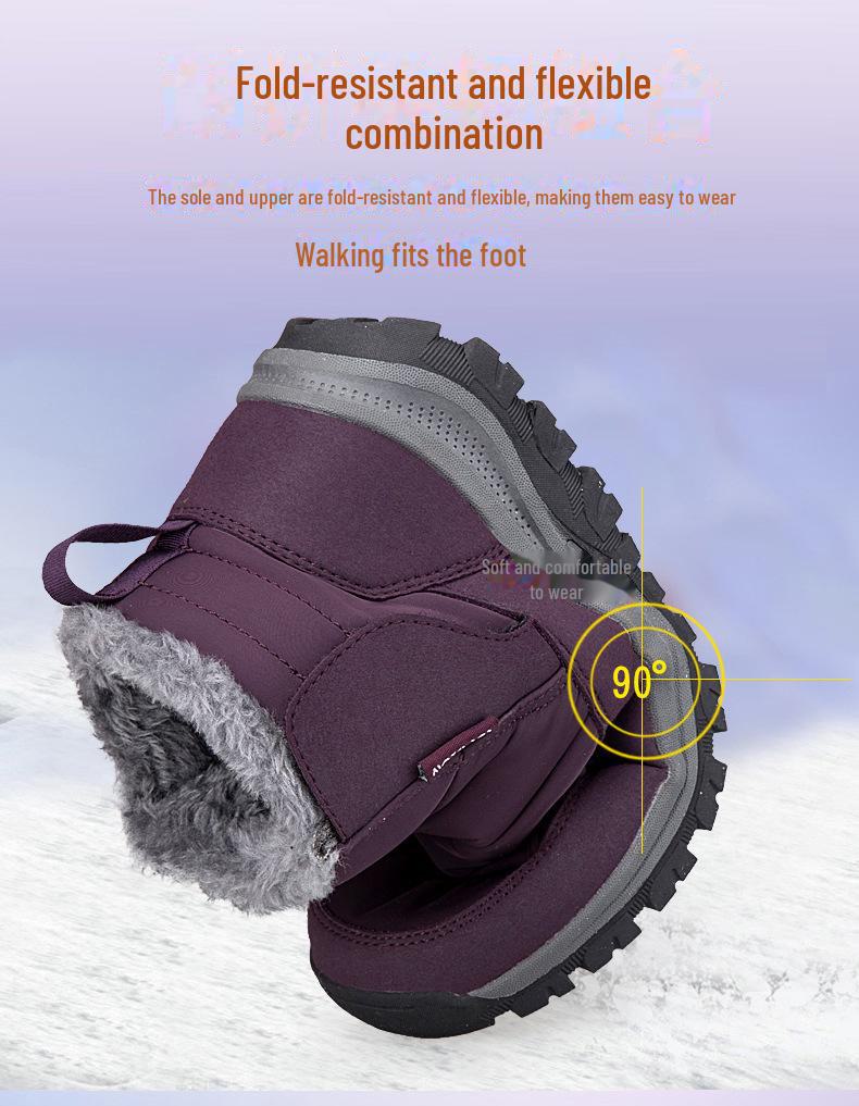 2024 Winter Anti-Rutsch Schneestiefel für ältere Menschen - Herren- & Damen-Leichtgewichtige, Weichsohlige, Plus Samt Warme Baumwollschuhe