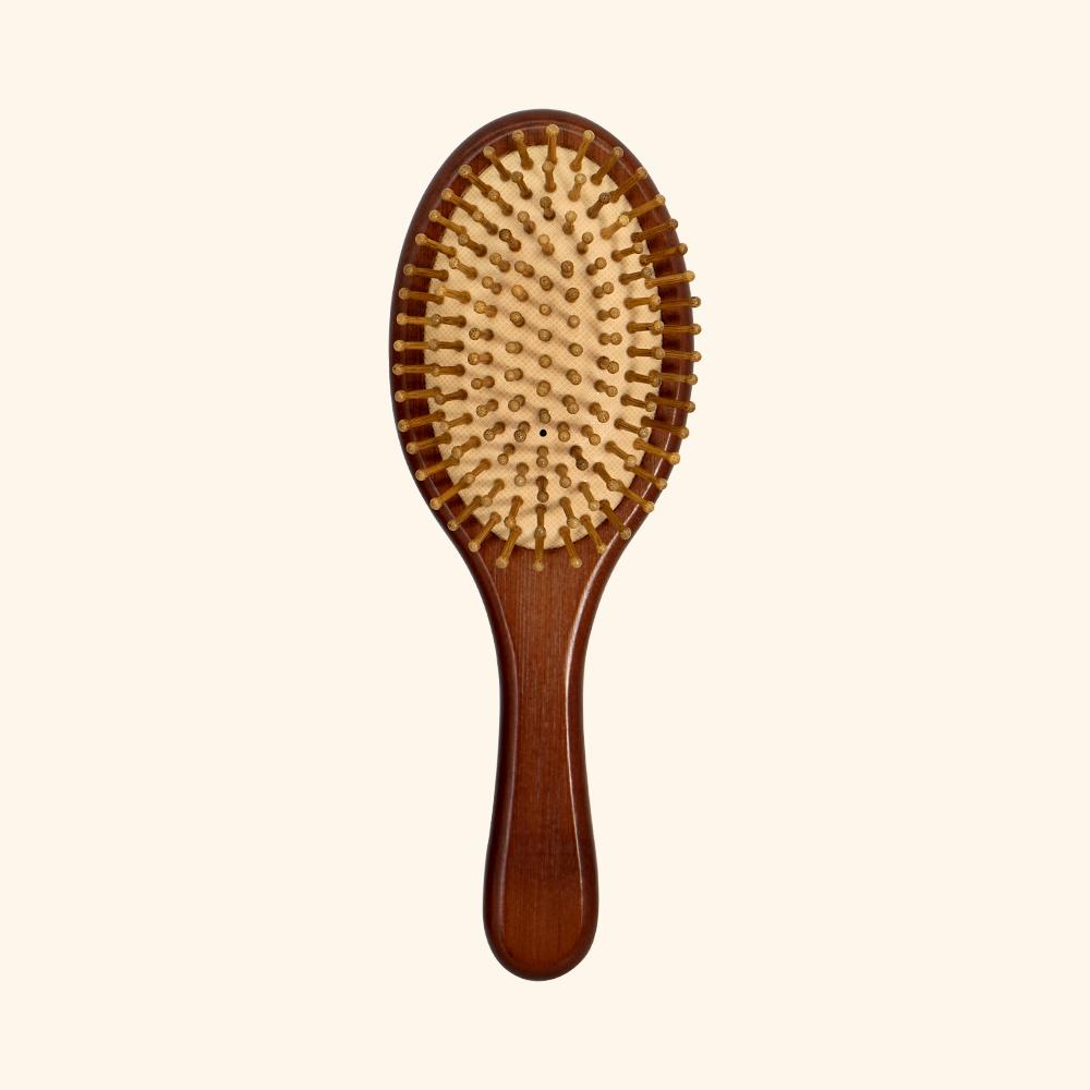 Bamboo Cushion Comb Set: Bristle & Non - Bristle Options, Scalp Massage, Anti - Static Detangler for All Hair, Home Styling Tool