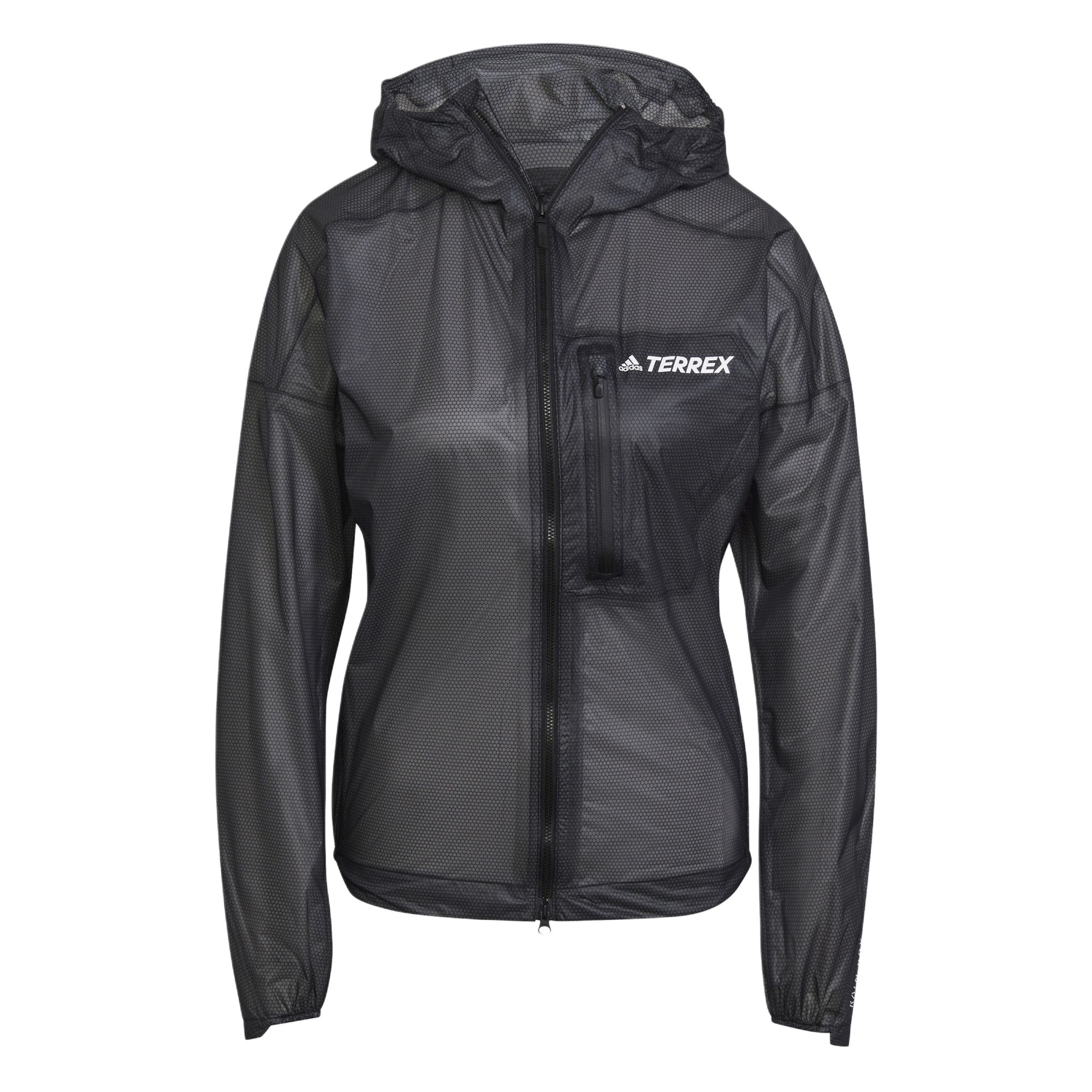 adidas Terrex Women s Black Lightweight Hooded Wind Jacket HF2164 S