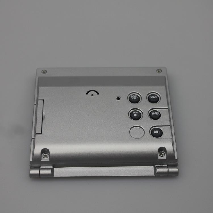 Folding desktop perpetual calendar electronic clock ultra-thin travel with date temperature alarm clock