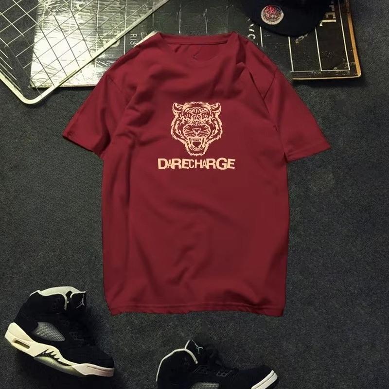 

2025New Men s and Women s Fierce Tiger Head Printed T-shirt Autumn/Winter Cotton Casual Round Neck High Quality Interior T-shirt 4XL