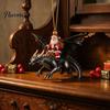 Prachtig kerstcadeau voor vrienden 2 stuks Kerstornamenten Santa Drakenrijder, 2D Acryl Vliegend Handgemaakt Feestelijke Hangende Ornamenten Claus Decoratie, Boom