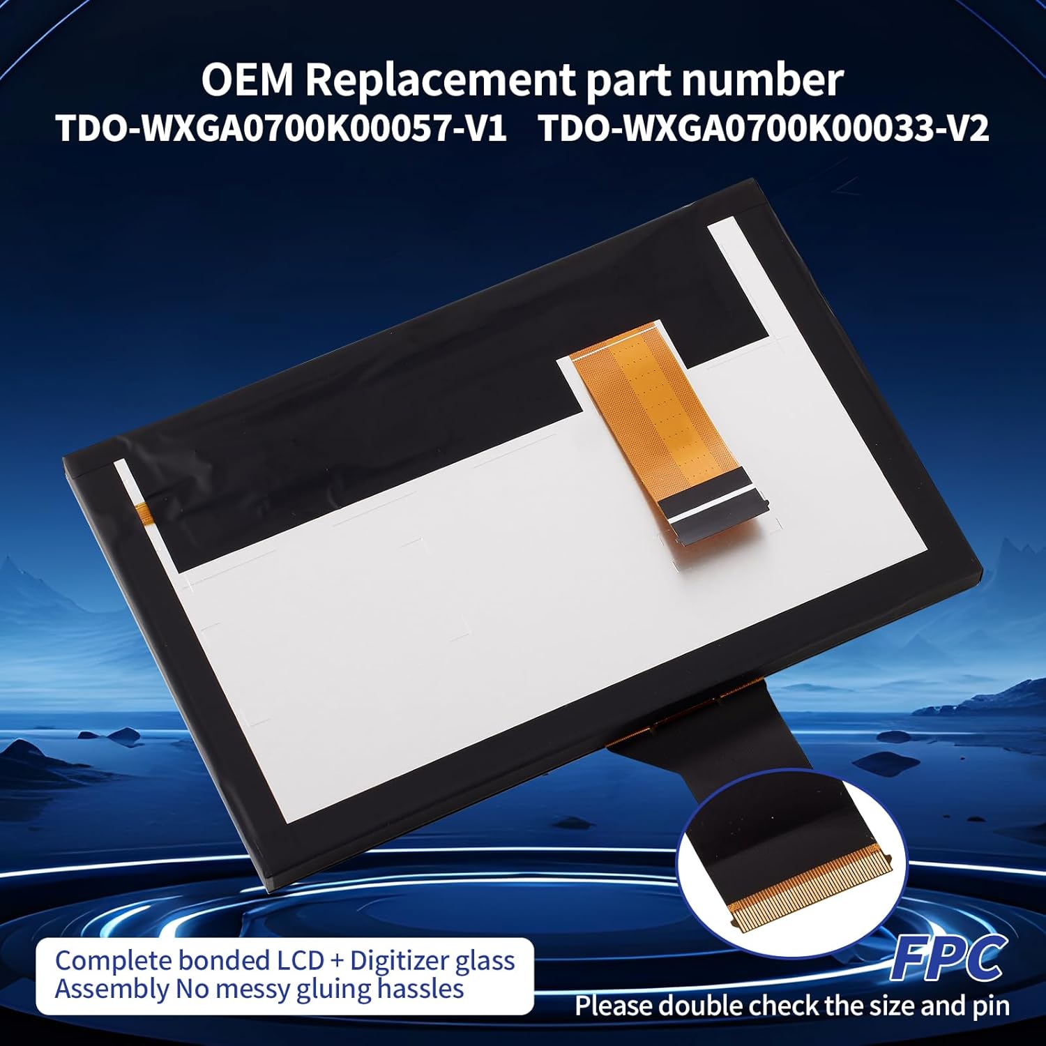 Uconnect LCD Screen and Digitizer Replacement for 2020-2017 Jeep Compass Radio Touch Screen OEM Navigation System, Touchscreen Display for