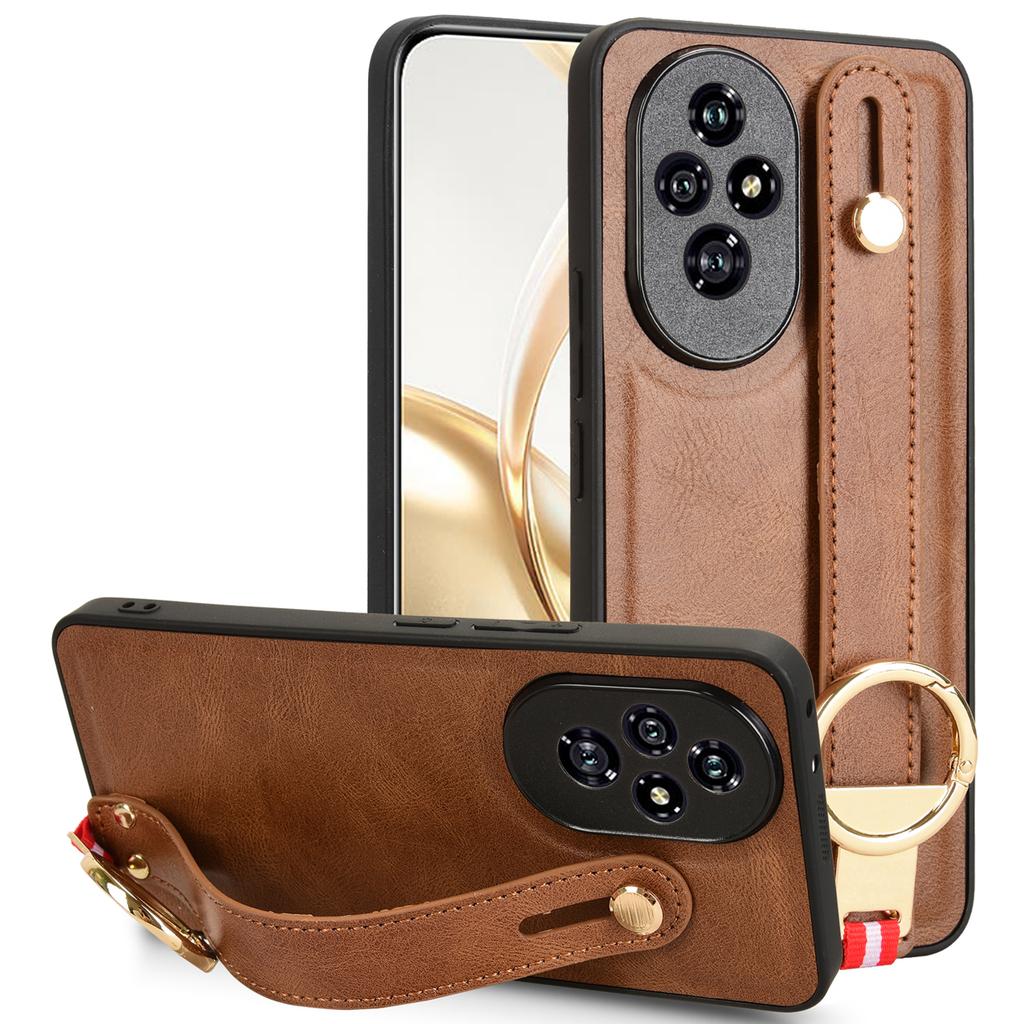 For Honor 200 Pro 5G Case Bottle Opener Wristband Kickstand Leather Back Cover