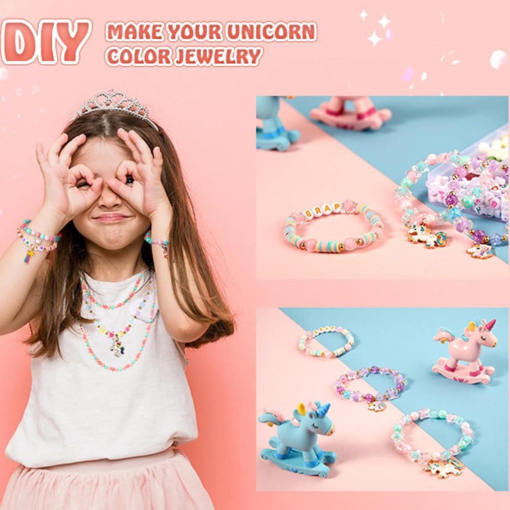 Cross Material Bracelet Beading Kit for Kids - DIY Stringing Beads Jewelry Set