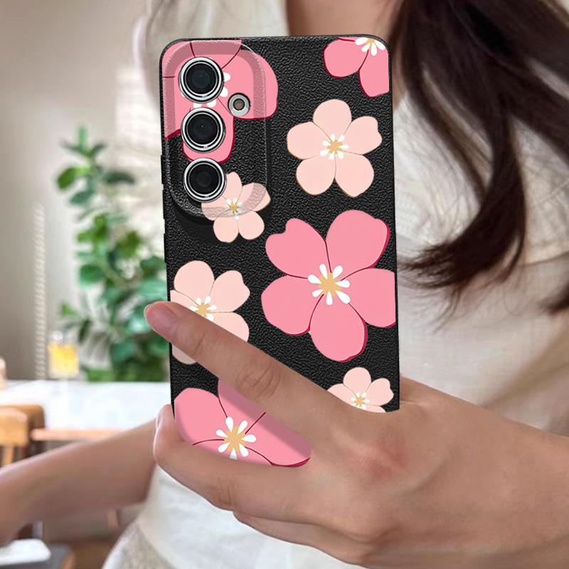 Fresh Style Cherry Blossom Case For Samsung Galaxy A57 A37 A17 A56 A36 A26 A16 A55 A35 A25 A15 A54 5G S21 FE S22 S23 S24 Plus S25 Edge S26 Ultra