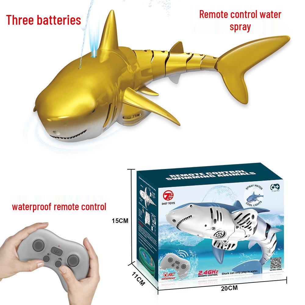 2.4G Remote Control Electric Shark Toy - Wireless Charging Water Toy for Kids