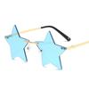 Star Shape Sun Glasses Funny Pentagram Eyewear Eyeglasses Christmas Decoration Party Glasses Rimless Sunglasses