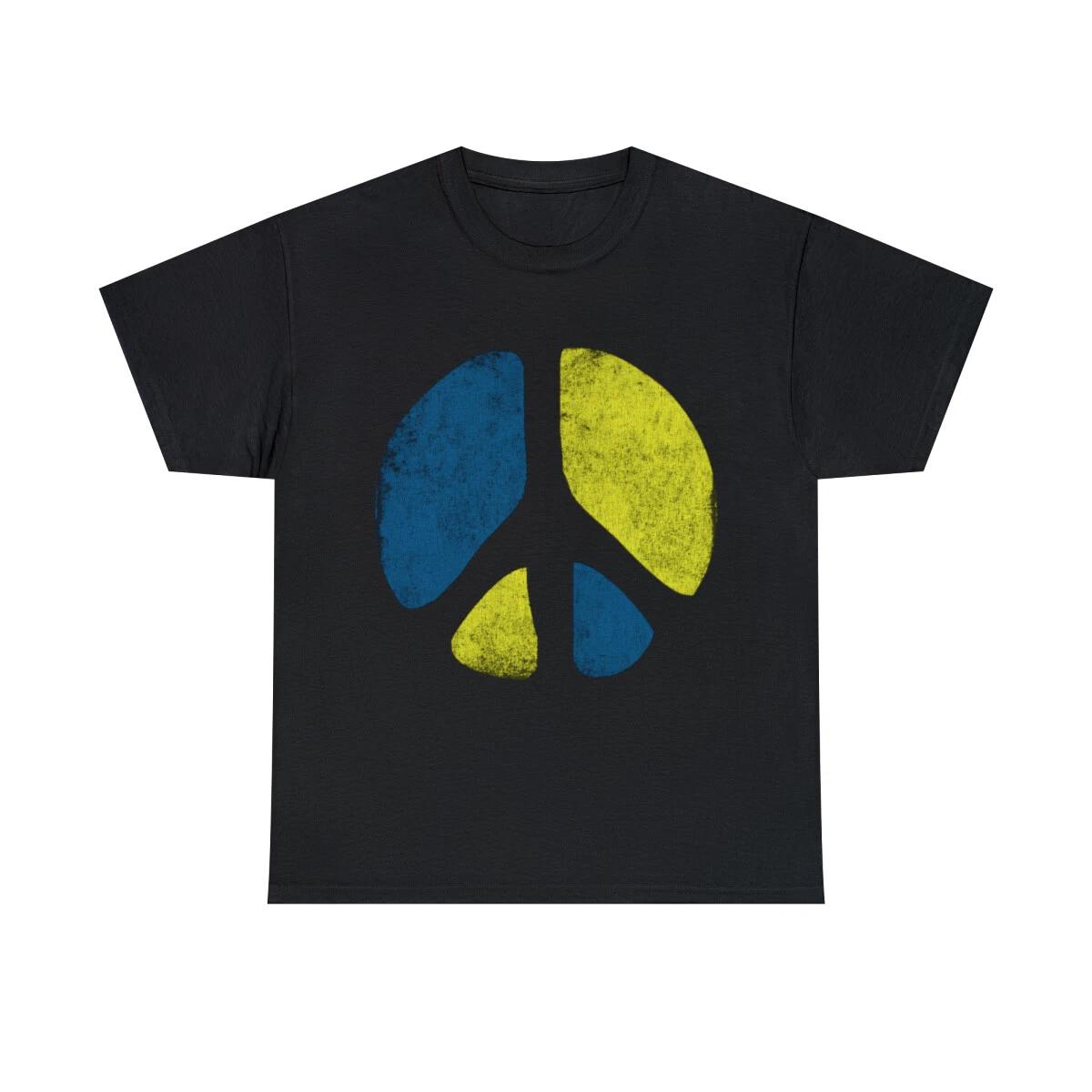 Retro Peace Sign Graphic Tee Shirt, S-5XL 2XL