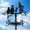 Weather Vane Ornament: Outdoor Wrought Iron Spray-Painted Roof Decoration Metal Craft