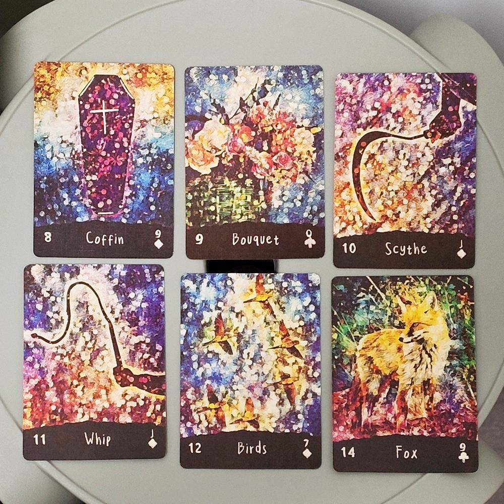 Afterlight Lenormand Deck and 12 Pcs Zodiac Oracle Cards 62*87mm