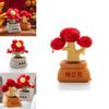 Creative Flower Wealth Tree Pottery Design Plush Toy For Office Desk Decor And Gift