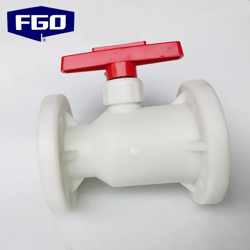 FGO PP Corrosion-Resistant Flanged Plastic Ball Valve