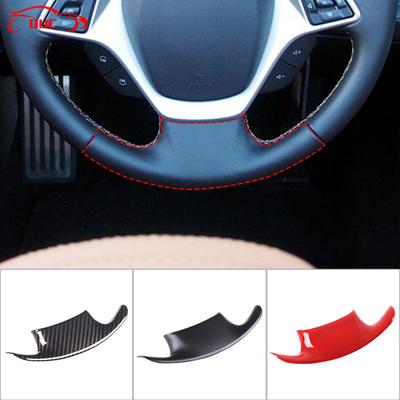 Nálepka na ozdobné kryty volantu ve stylu uhlíkových vláken pro Chevrolet Corvette C7 2014 – dekorace interiéru automobilu