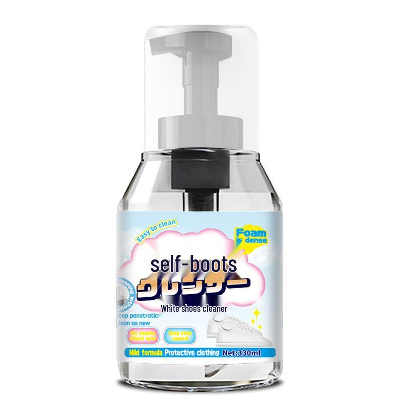 White Shoe Cleaner: No-Wash Stain & Yellowing Removal Whitening Foam for Mesh & Sports Sneakers