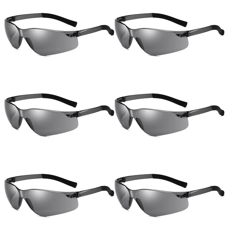KAMMPT 6 Pairs Rimless Sunglasses Set Men Women Round Wrapped Trendy Outdoor Sports Sun Glasses