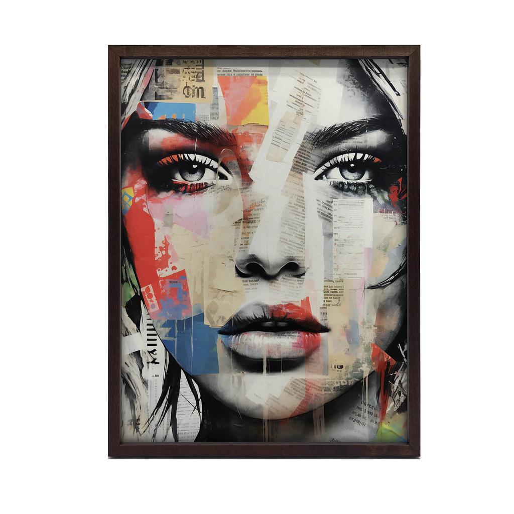 Mozaika Emocji Mozaika Emocji, 50X70 Cm, Rama Drewniana Jasny Dąb, Papier Matowy 230 Gsm