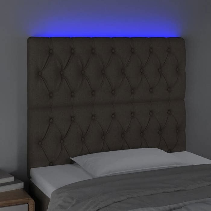 VidaXL LED Headboard Bedroom Furniture Single Bed Accessory Headboard Interior Taupe 3122746